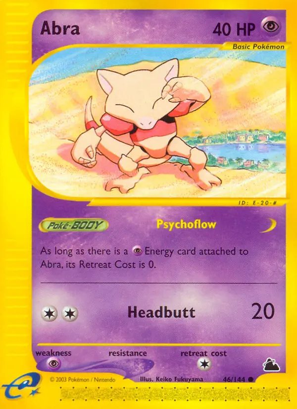 Abra Common Pokemon card #46 from Skyridge