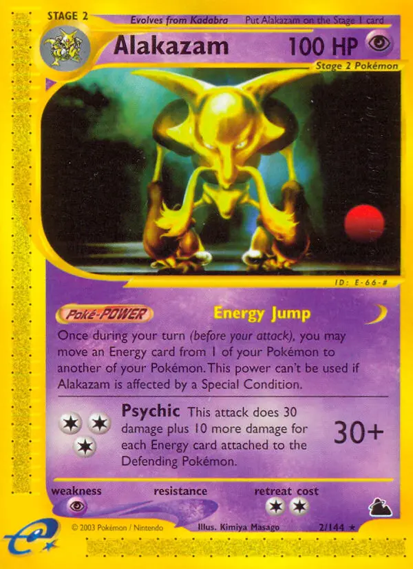 Alakazam Rare Pokemon card #2 from Skyridge