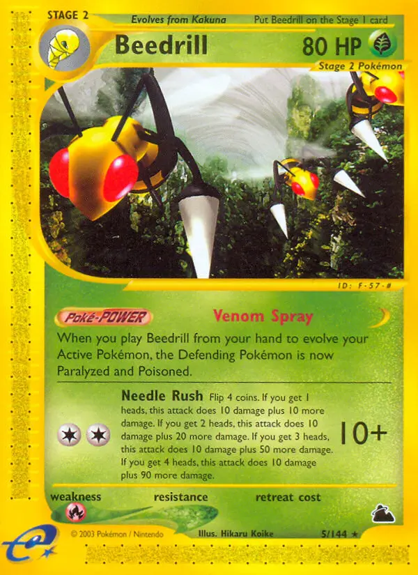 Beedrill Rare Pokemon card #5 from Skyridge