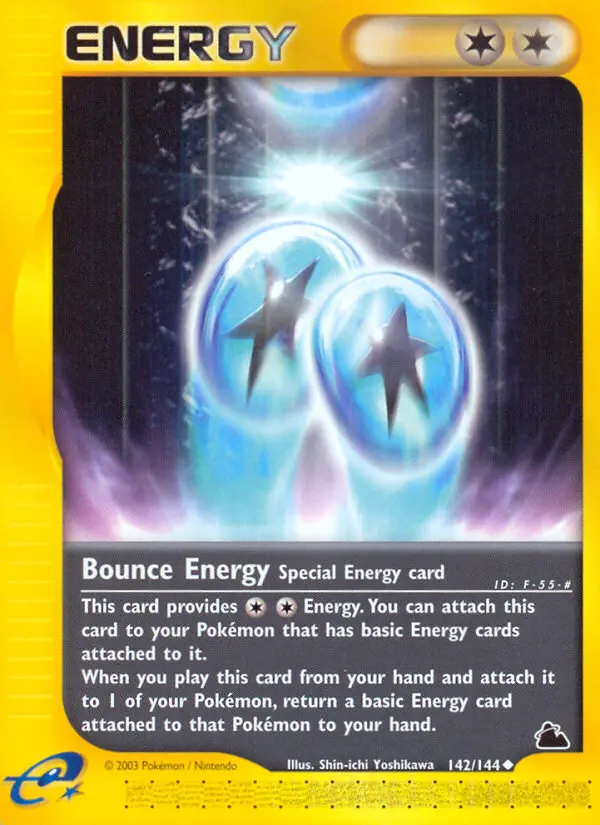 Bounce Energy Uncommon Pokemon card #142 from Skyridge