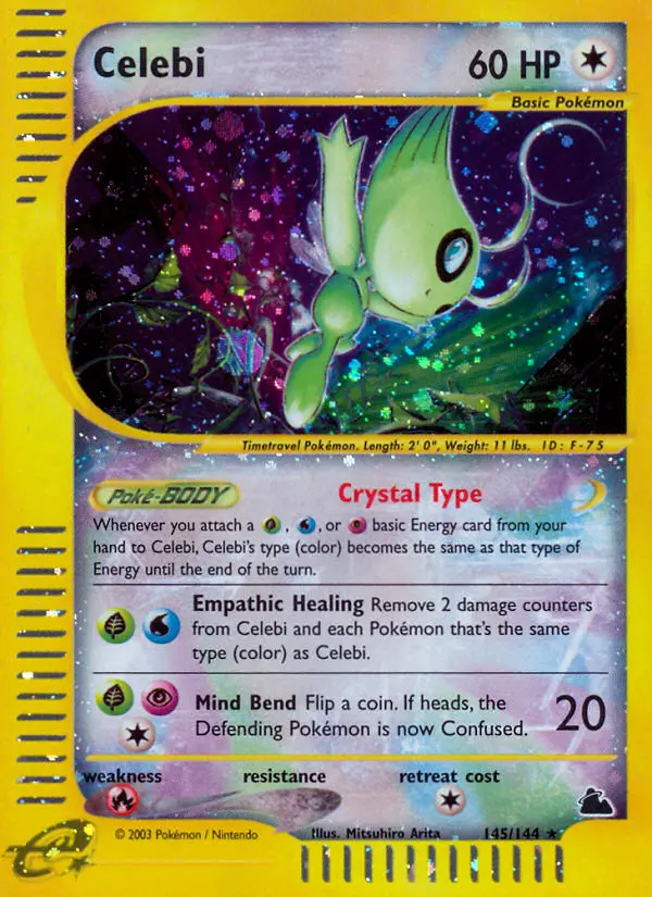 Celebi Rare Pokemon card #145 from Skyridge