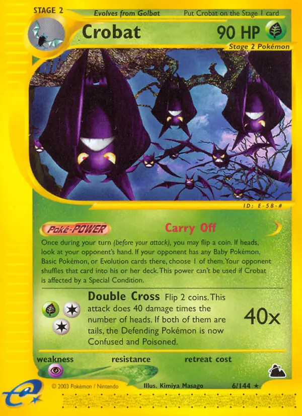 Crobat Rare Pokemon card #6 from Skyridge