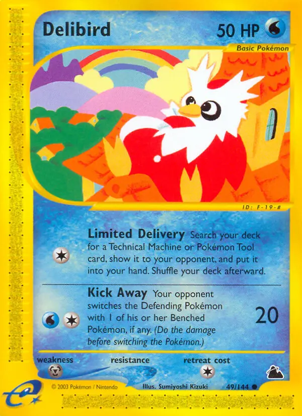 Delibird Common Pokemon card #49 from Skyridge