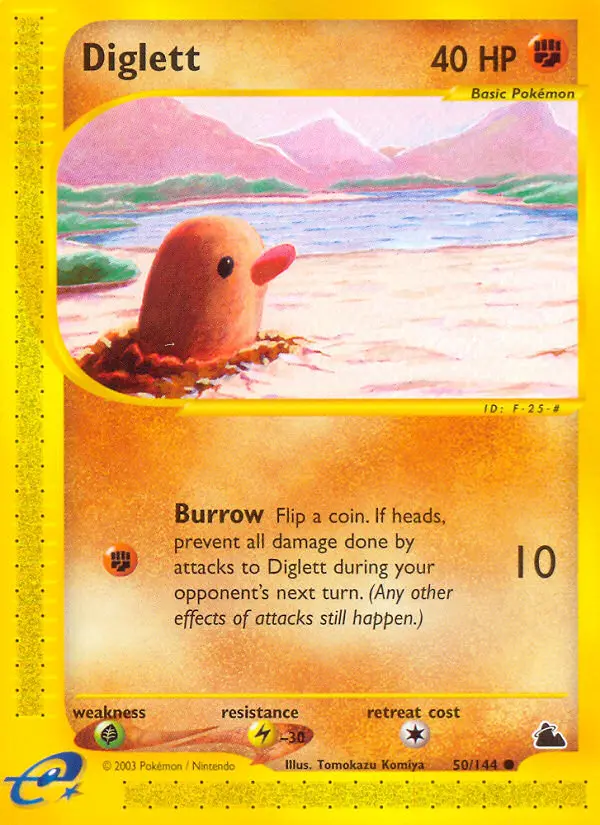 Diglett Common Pokemon card #50 from Skyridge