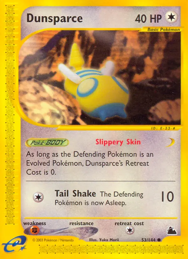 Dunsparce Common Pokemon card #53 from Skyridge