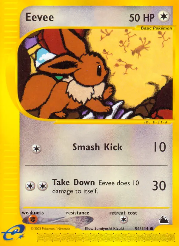 Eevee Common Pokemon card #54 from Skyridge