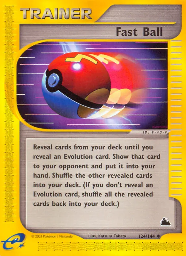 Fast Ball Uncommon Pokemon card #124 from Skyridge