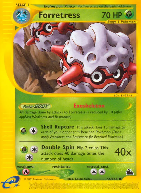 Forretress Common Pokemon card #56 from Skyridge