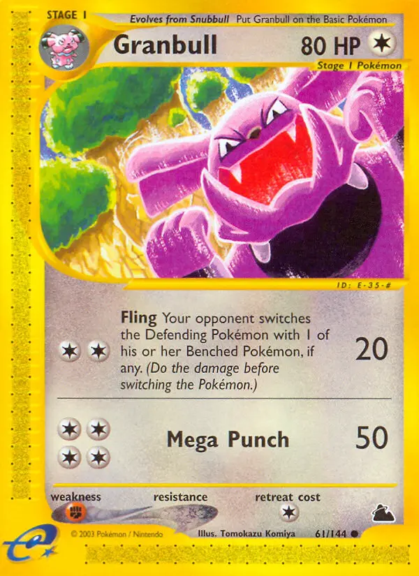 Granbull Common Pokemon card #61 from Skyridge