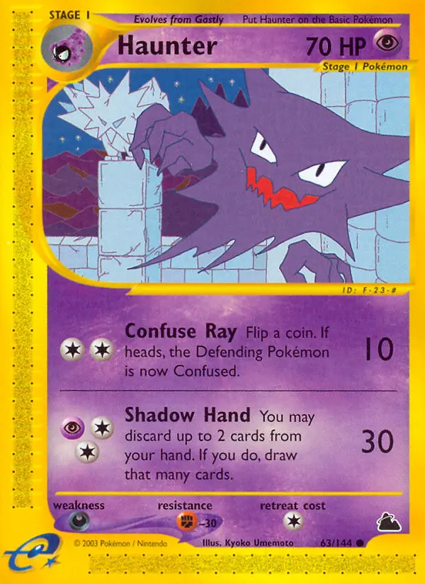 Haunter Common Pokemon card #63 from Skyridge
