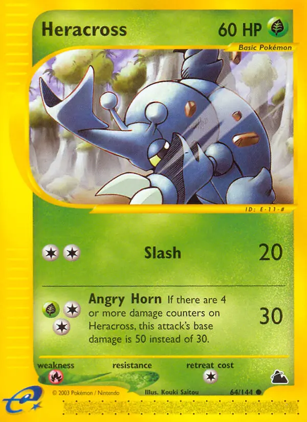 Heracross Common Pokemon card #64 from Skyridge