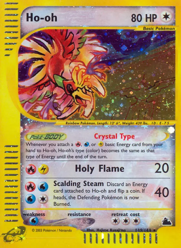 Ho-oh Rare Pokemon card #149 from Skyridge