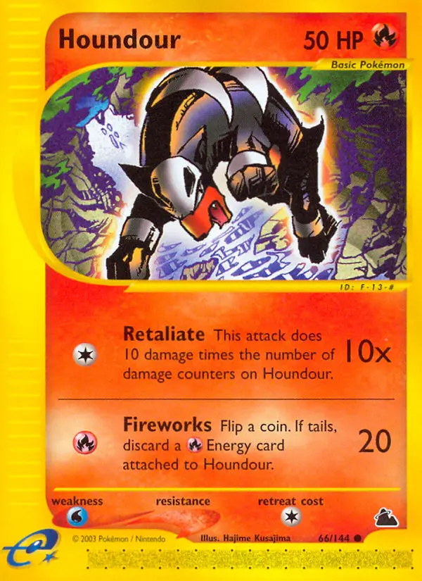Houndour Common Pokemon card #66 from Skyridge