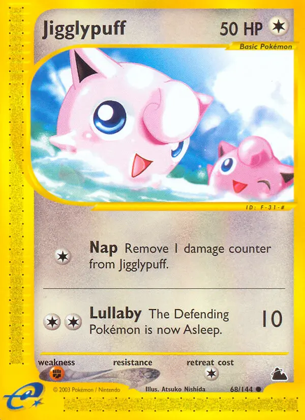 Jigglypuff Common Pokemon card #68 from Skyridge