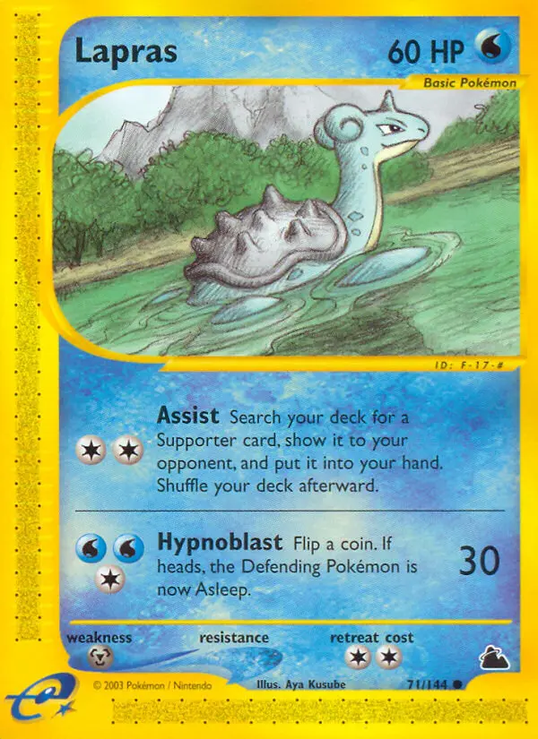 Lapras Common Pokemon card #71 from Skyridge