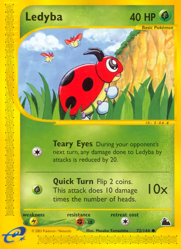 Ledyba Common Pokemon card #72 from Skyridge