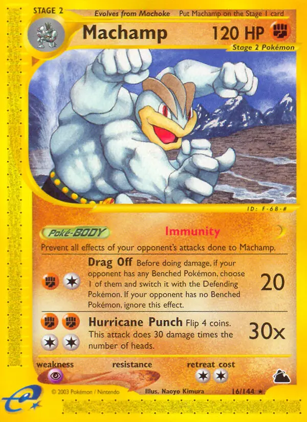 Machamp Rare Pokemon card #16 from Skyridge