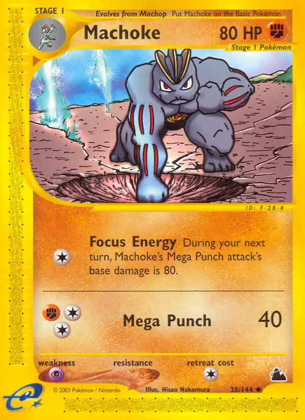 Machoke Uncommon Pokemon card #38 from Skyridge