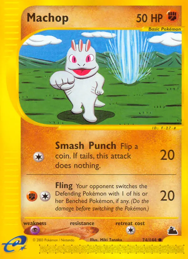 Machop Common Pokemon card #74 from Skyridge