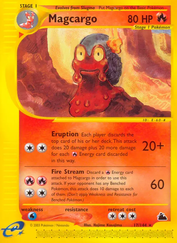 Magcargo Rare Pokemon card #17 from Skyridge
