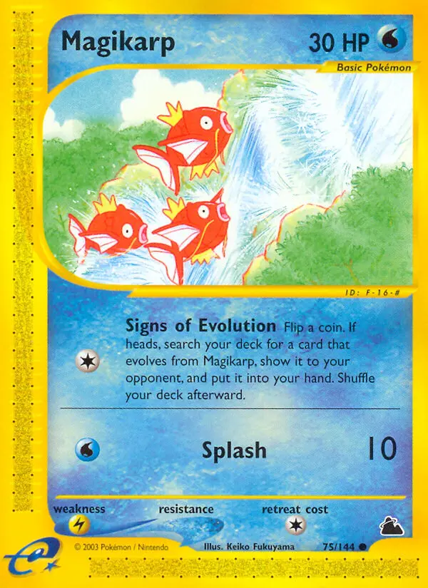 Magikarp Common Pokemon card #75 from Skyridge