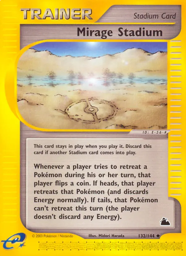 Mirage Stadium Uncommon Pokemon card #132 from Skyridge
