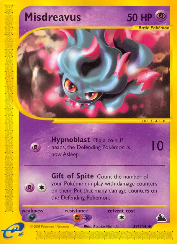 Misdreavus Uncommon Pokemon card #39 from Skyridge
