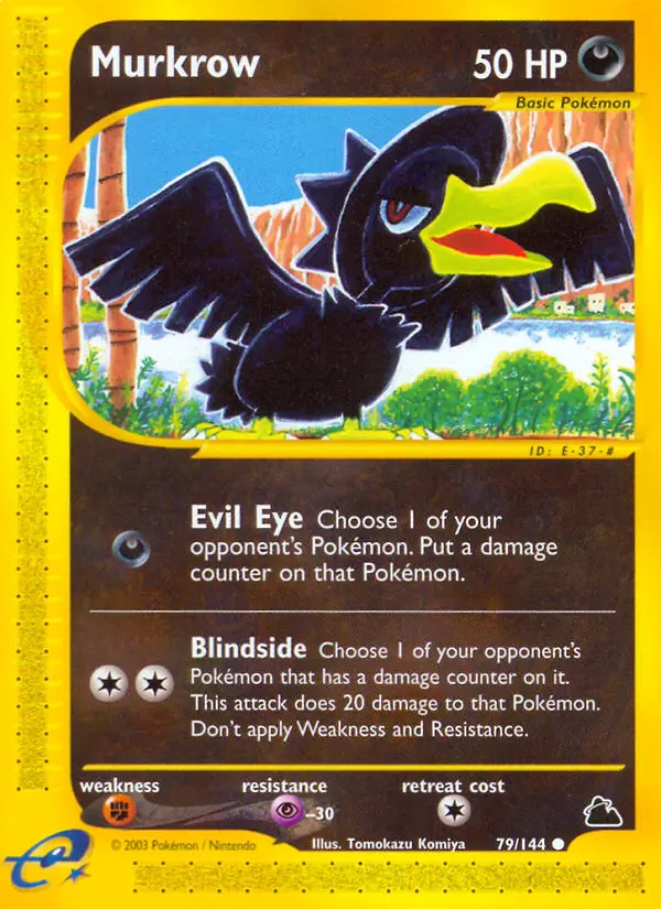 Murkrow Common Pokemon card #79 from Skyridge