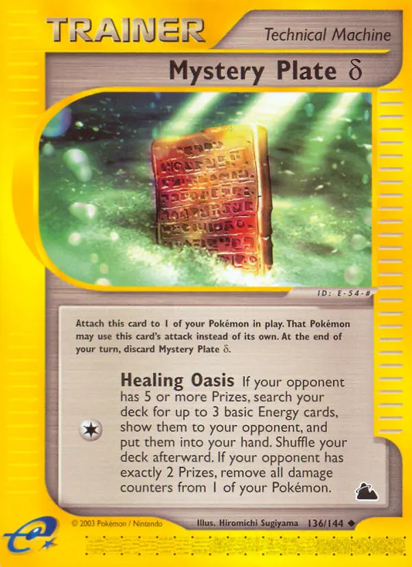 Mystery Plate Delta Uncommon Pokemon card #136 from Skyridge
