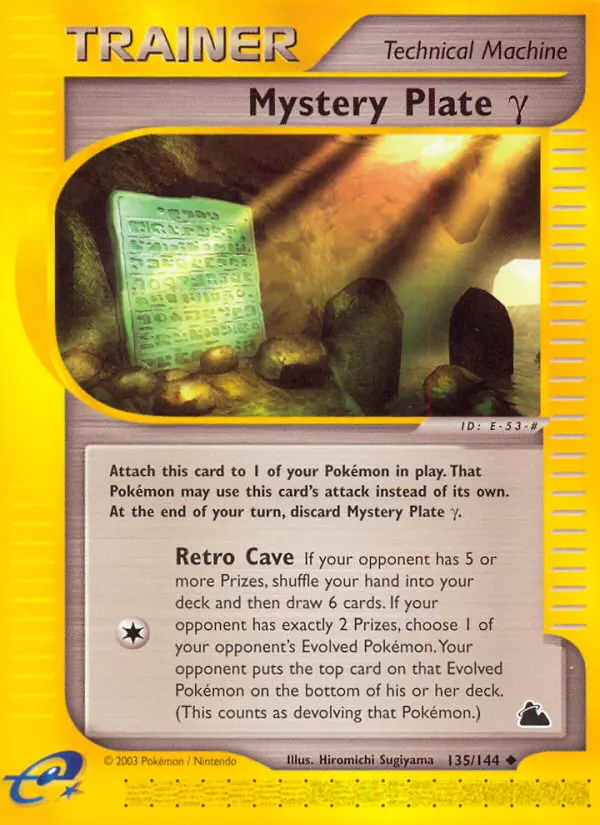 Mystery Plate Gamma Uncommon Pokemon card #135 from Skyridge