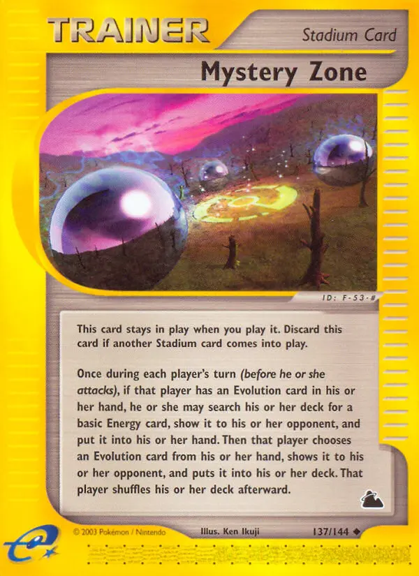 Mystery Zone Uncommon Pokemon card #137 from Skyridge