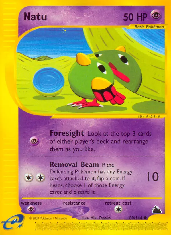Natu Common Pokemon card #80 from Skyridge