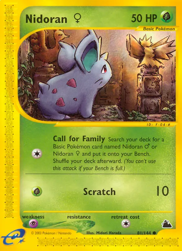 Nidoran♀ Common Pokemon card #81 from Skyridge