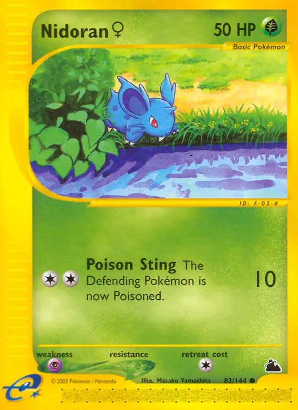 Nidoran♀ Common Pokemon card #82 from Skyridge