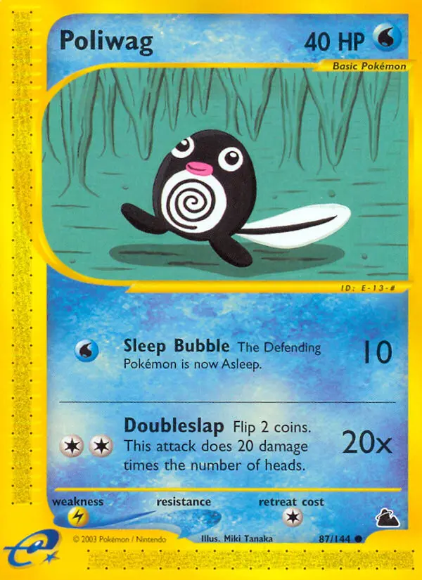 Poliwag Common Pokemon card #87 from Skyridge