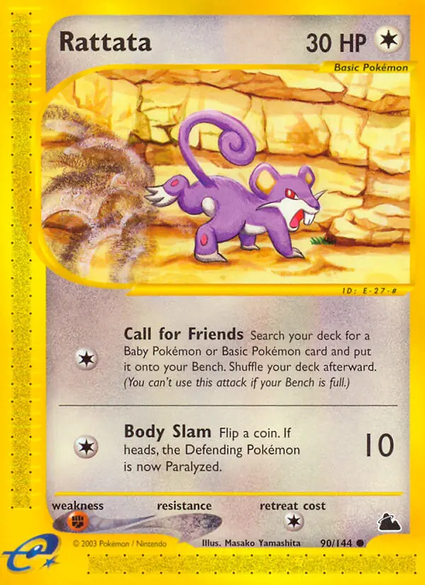 Rattata Common Pokemon card #90 from Skyridge