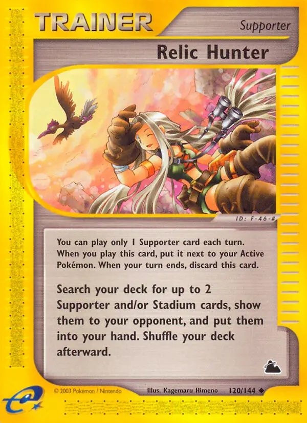 Relic Hunter Uncommon Pokemon card #120 from Skyridge