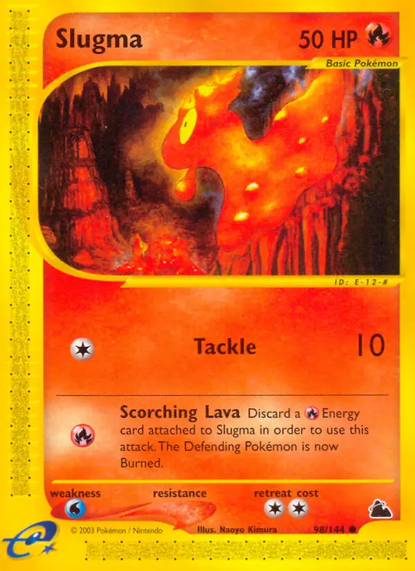 Slugma Common Pokemon card #98 from Skyridge