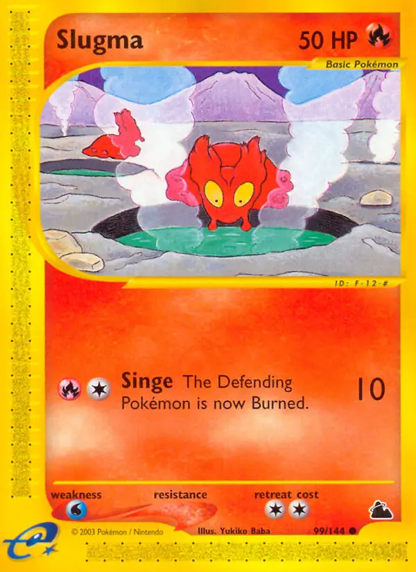 Slugma Common Pokemon card #99 from Skyridge