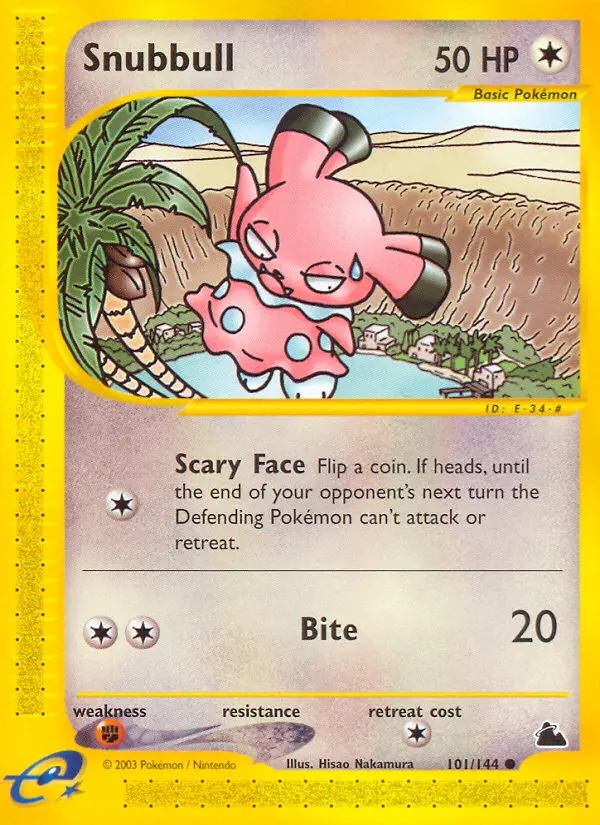 Snubbull Common Pokemon card #101 from Skyridge