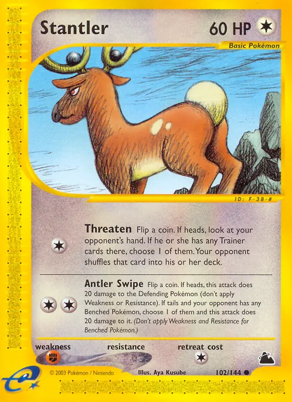 Stantler Common Pokemon card #102 from Skyridge