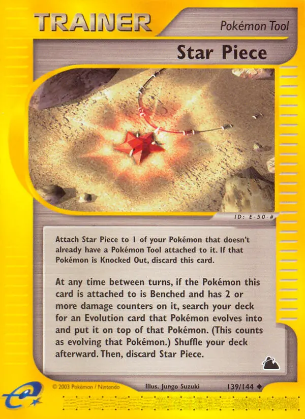 Star Piece Uncommon Pokemon card #139 from Skyridge
