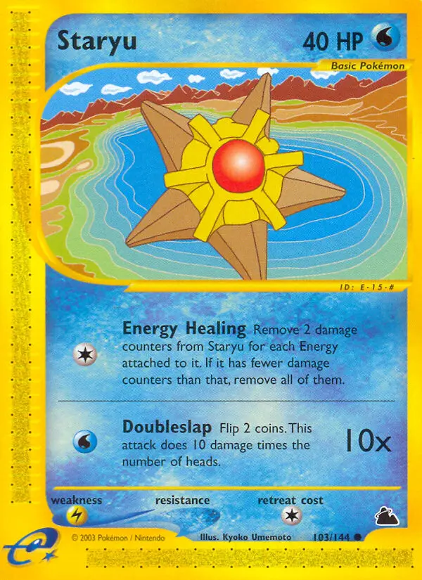 Staryu Common Pokemon card #103 from Skyridge