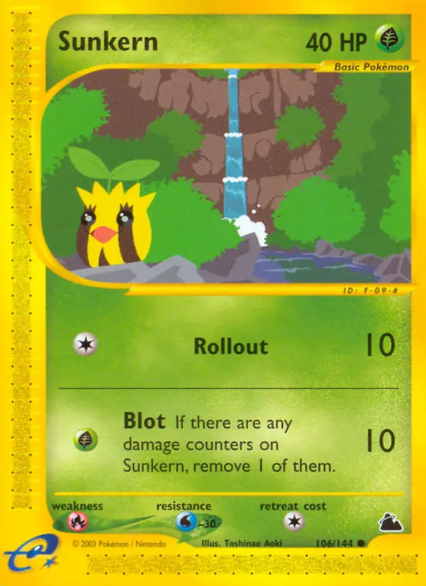 Sunkern Common Pokemon card #106 from Skyridge