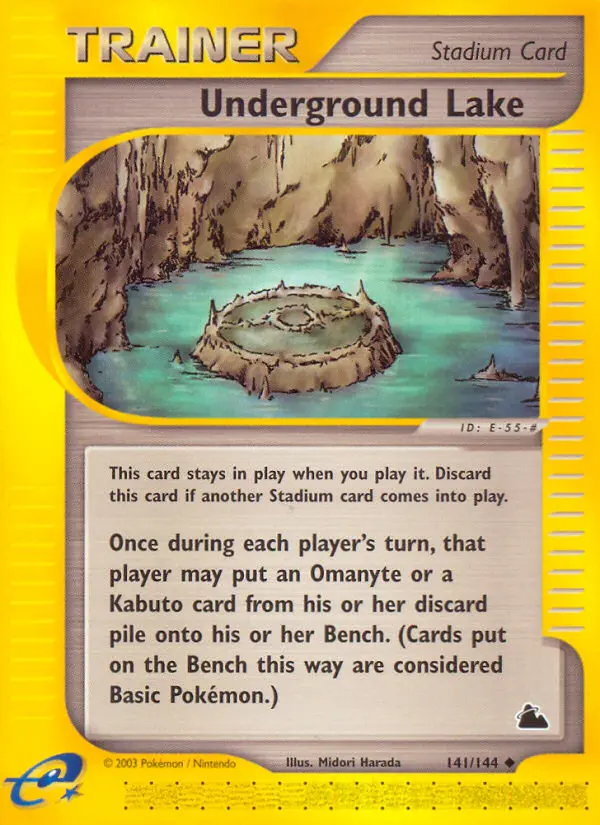 Underground Lake Uncommon Pokemon card #141 from Skyridge