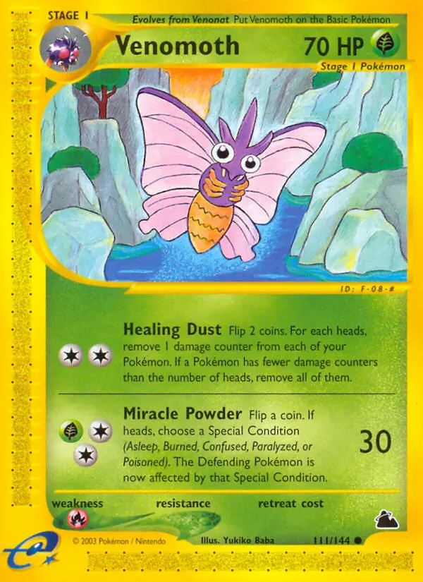 Venomoth Common Pokemon card #111 from Skyridge