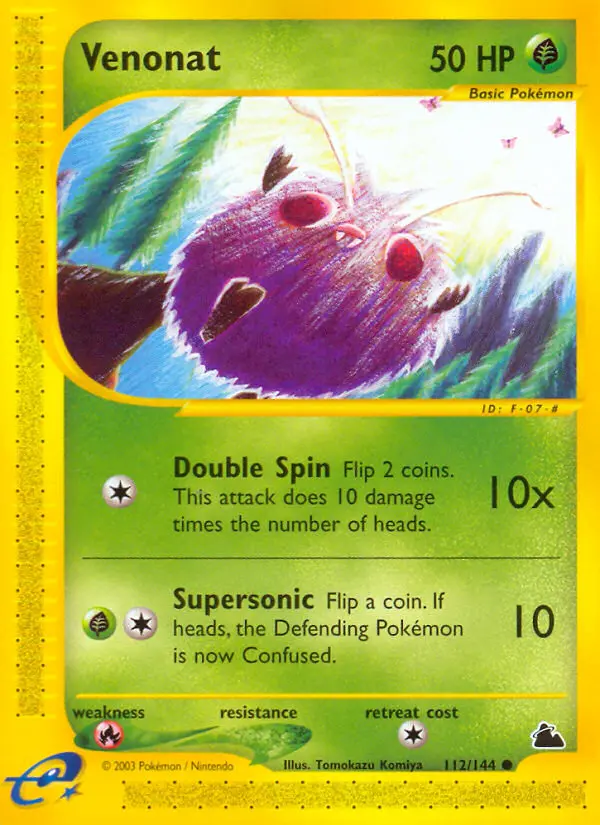 Venonat Common Pokemon card #112 from Skyridge