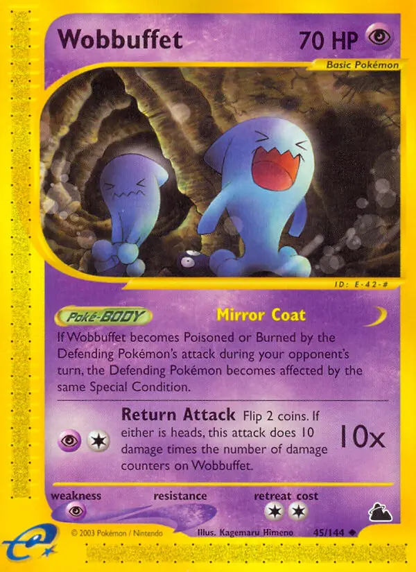 Wobbuffet Uncommon Pokemon card #45 from Skyridge