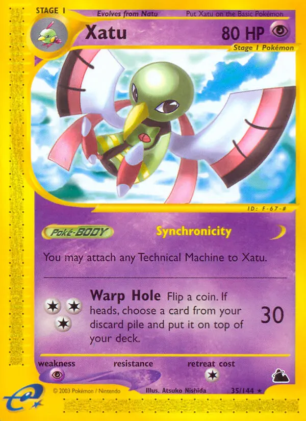 Xatu Rare Pokemon card #35 from Skyridge