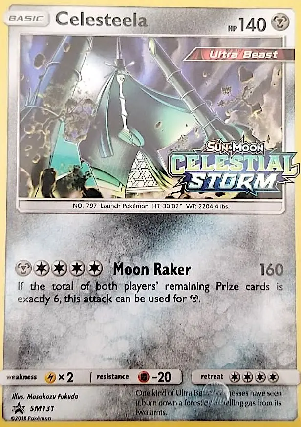 Celesteela Rare Pokemon card #SM131 from SM Black Star Promos